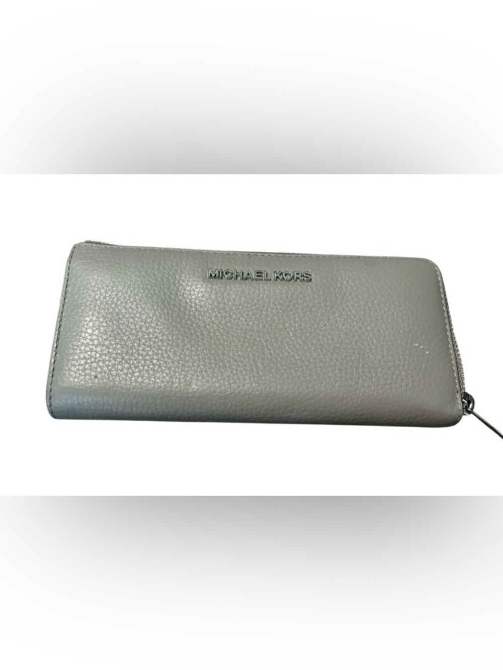 Michael Kors Pebbled Leather Wallet in Gray